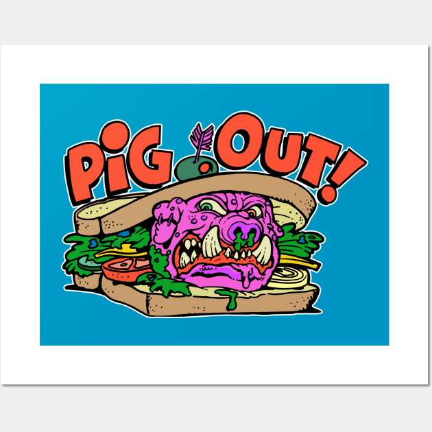 Pig Out Wall Art by old_school_designs